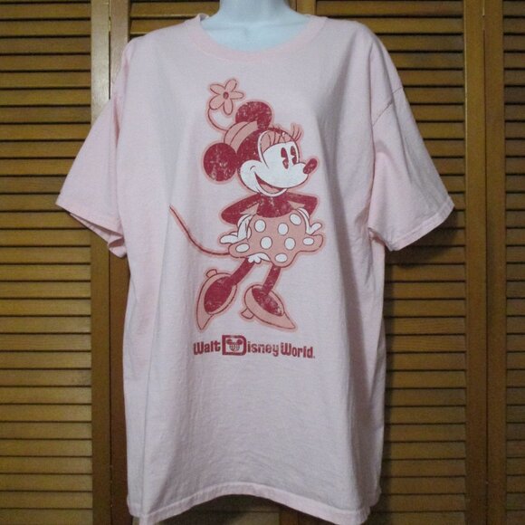 Disney Parks top pink Minnie mouse soft cotton tee shirt size XL - Picture 1 of 7